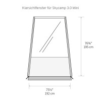 Ventana transparente para iKamper Anbauzelt Plus Skycamp 3.0 Mini