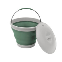 Collaps cubo redondo con tapa Shadow Green