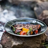 Petromax Platos de Esmalte Negros 2 Piezas