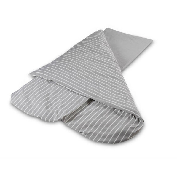 Duvalay Saco de dormir gris/Con rayas
