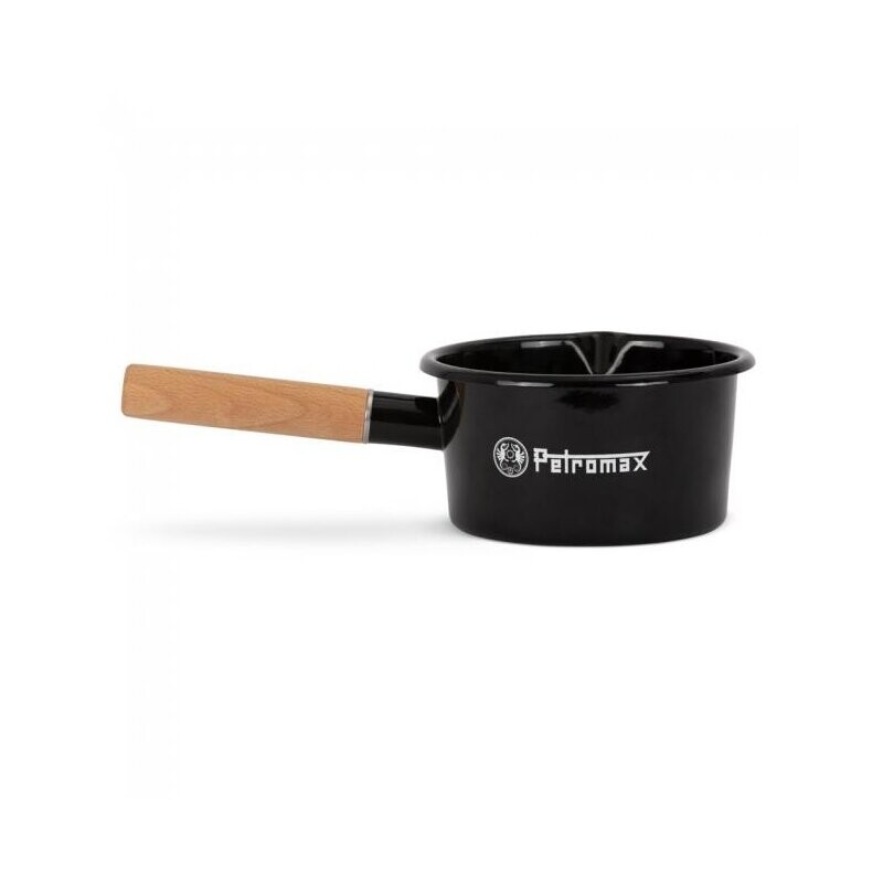 Petromax Olla de Mango de Esmalte Negra 1L
