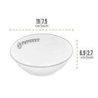 Petromax Cuencos de Esmalte Blancos 2 Piezas