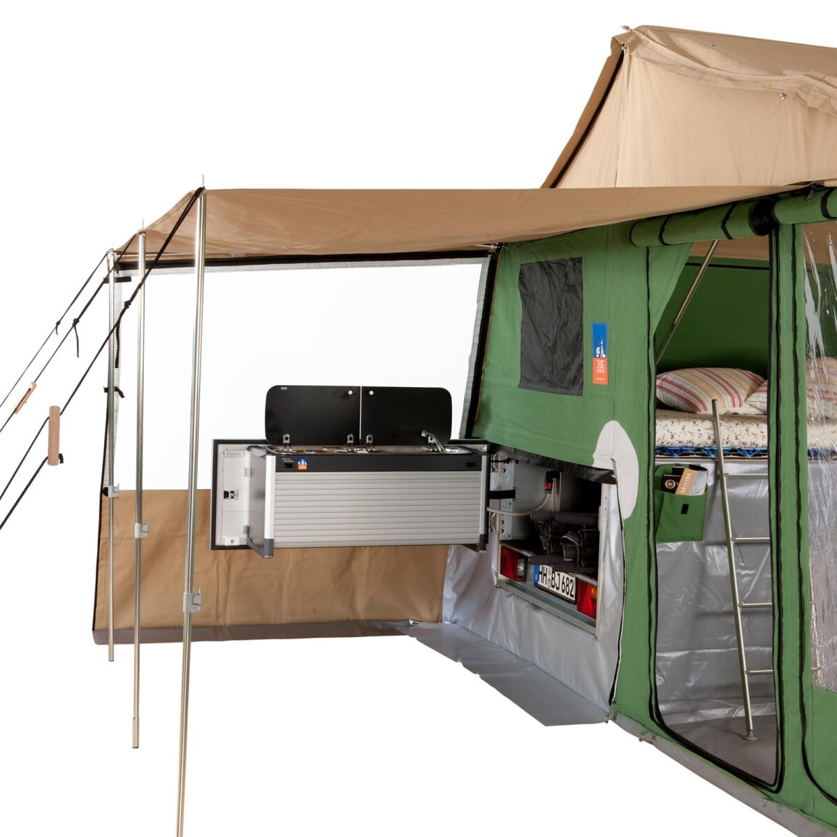 Erker de cocina con toldo solar - acero inoxidable - UMBER