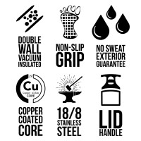 Wyld Gear MAG FLASK 18 OZ (532 ml), negro