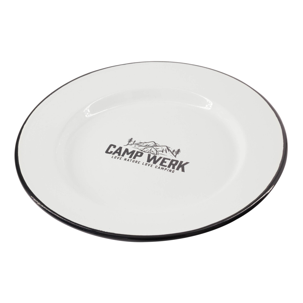 CAMPWERK Plato de esmalte plano